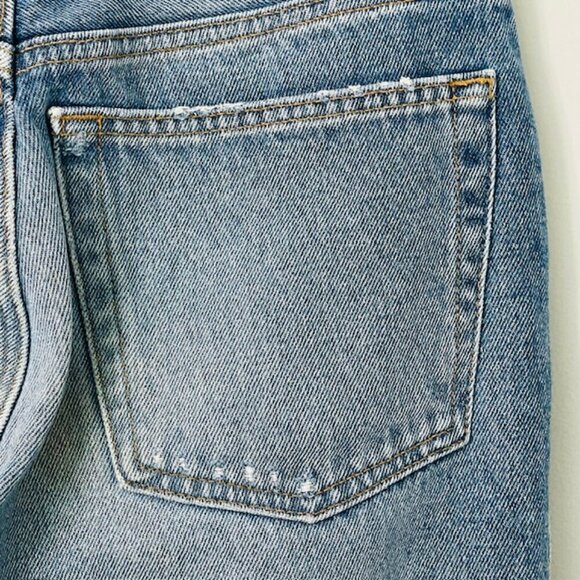 RE/DONE 90s Distressed High Rise Loose in Destroyed Medium Blue Size 24 - Picture 13 of 16